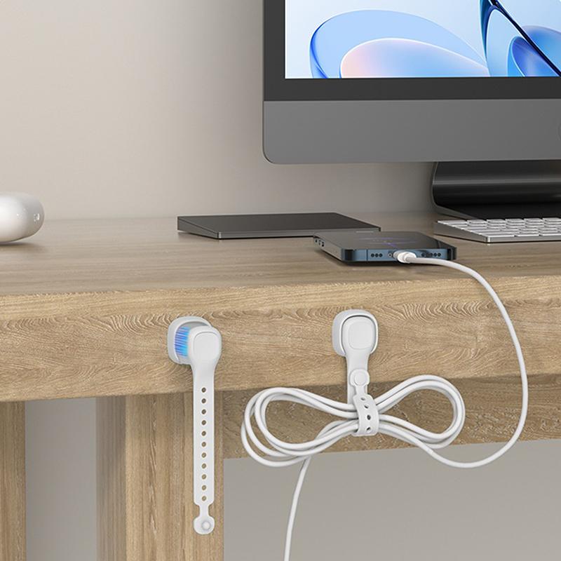 1PCS Magnetic Cable Management Ties Wire Organizer Cable Holder Adjustable Cord Organizer Straps Desk Management For Home