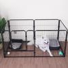 6 Panels Pet Playpen with Door Foldable Detachable Play Pen Heavy Duty Dog Exercise Fence for Dog Cat Rabbit Pet Exercise
