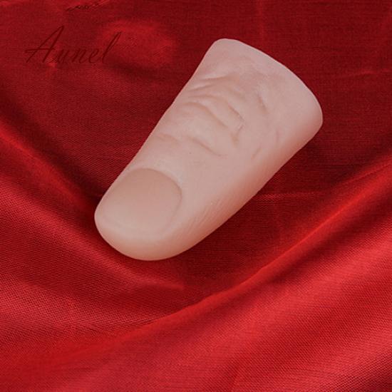 Реквизит для умных фокусов, закрывающий вид, исчезающий пластиковый кончик большого пальца + красный шелк