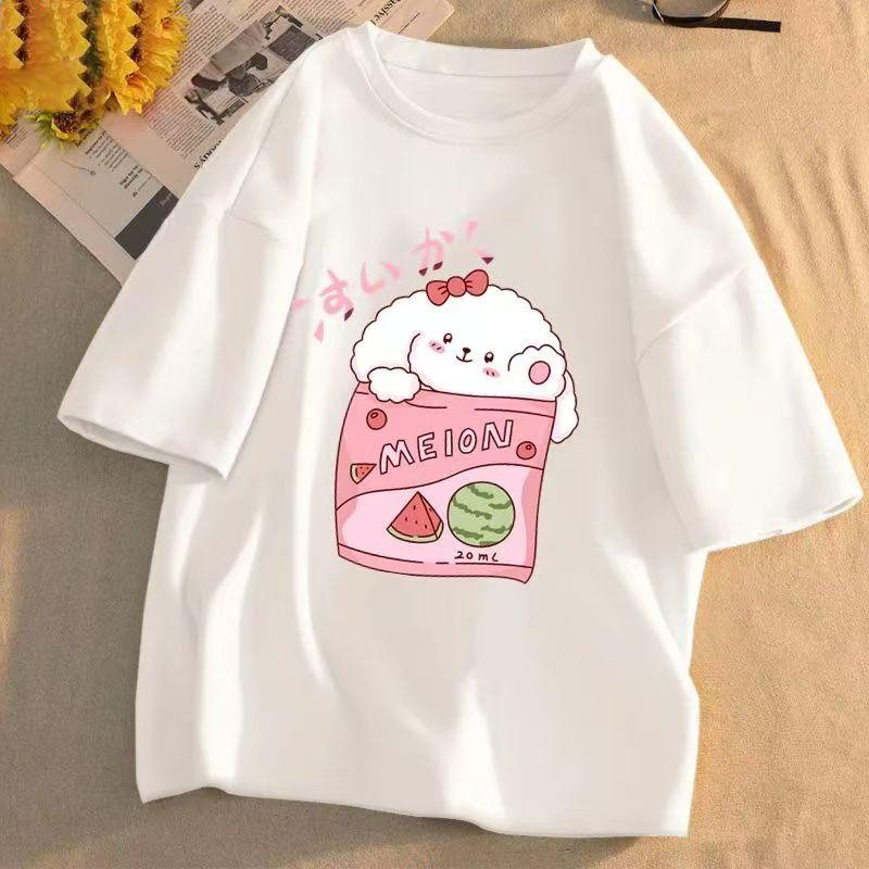 Новая летняя футболка с круглым вырезом и короткими рукавами для женщин, повседневная, большие ярды, свободная футболка с короткими рукавами для женщин