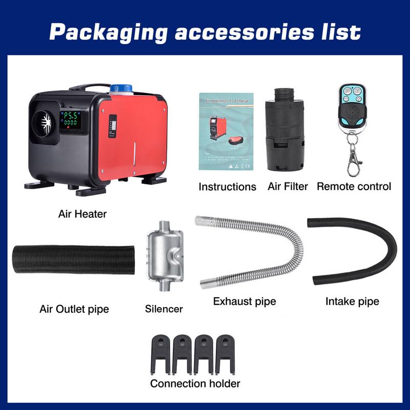 12 В 8 кВт автомобильный парковочный воздушный обогреватель портативный все в одном 4-отверстия дизельный обогреватель с дистанционным управлением автомобильный зимний обогреватель для автофургона лодки домашнего хозяйства