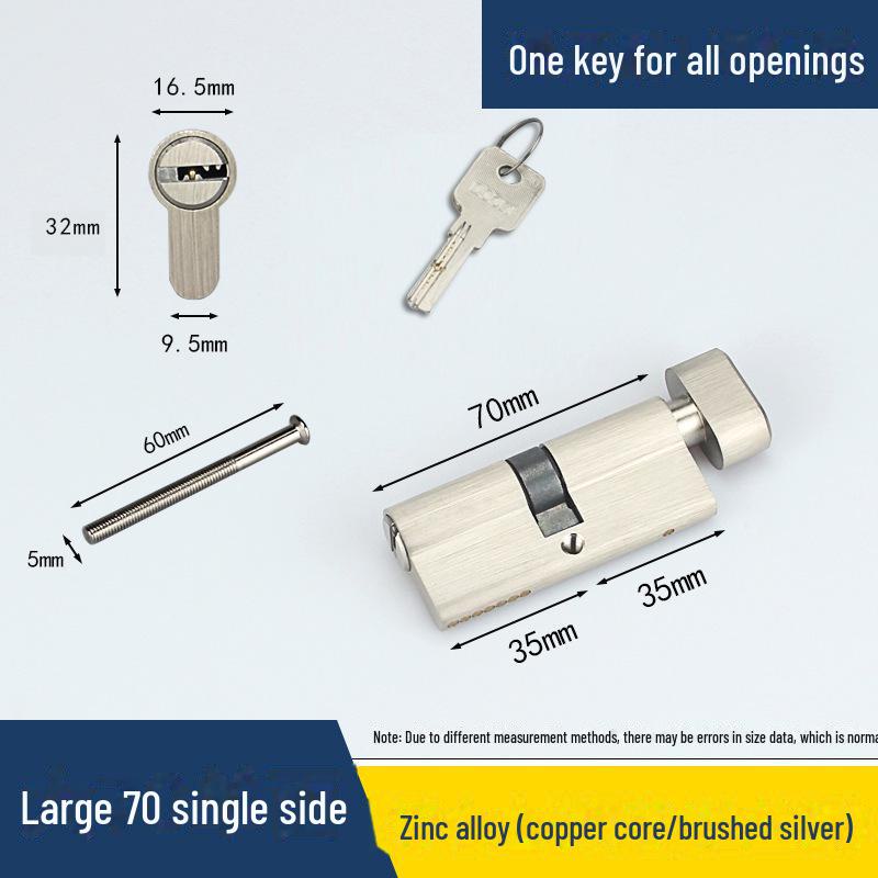 Универсальная ручка-замок для противопожарной двери с медным сердечником для спален и деревянных дверей, размер 70