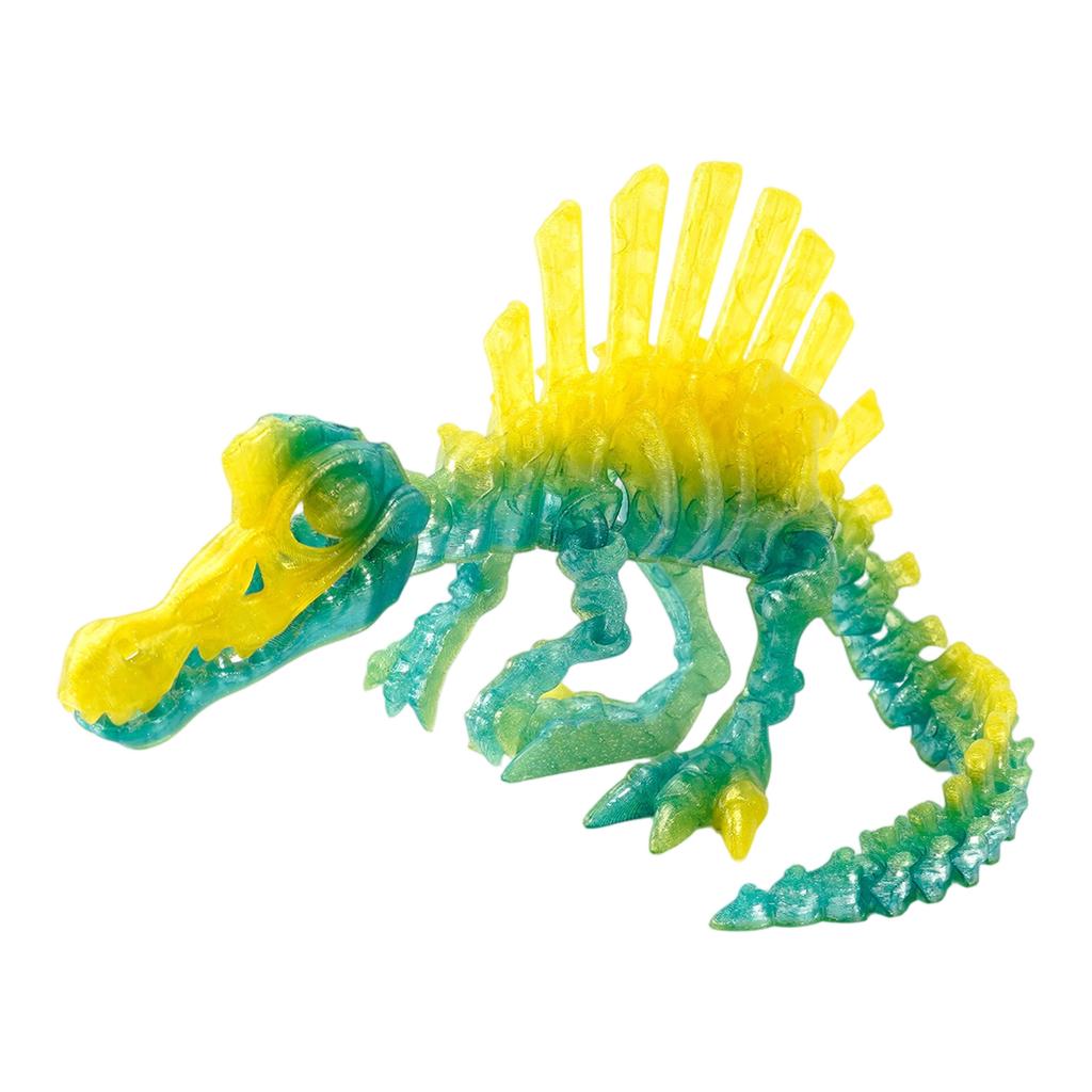 3D Printed Spinosaurus Dinosaur Skeleton Model Educational Puzzle Toy for Assembly and Display Suitable for Science and Learning Projects