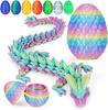 3D Printed Dragon Egg Easter Decoration Creative Decompression Dragon Egg Articulated Crystal Dragon Fidget Toy Kids Gifts