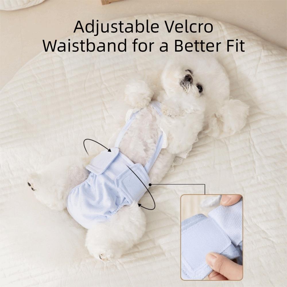 Dog Underwear Suspenders Style Dog Physiological Pants Adjustable Washable Pet Jumpsuit Breathable Female Dog Shorts Heat Cycle