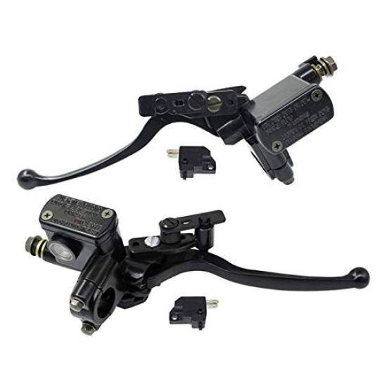 22mm Left Hydraulic Brake Master Cylinder with Handle Lever for and 150cc and UTVs with Parking 7/8" 50cc, 70cc, 90cc, 110cc, 125cc, Quads, 4-Wheel