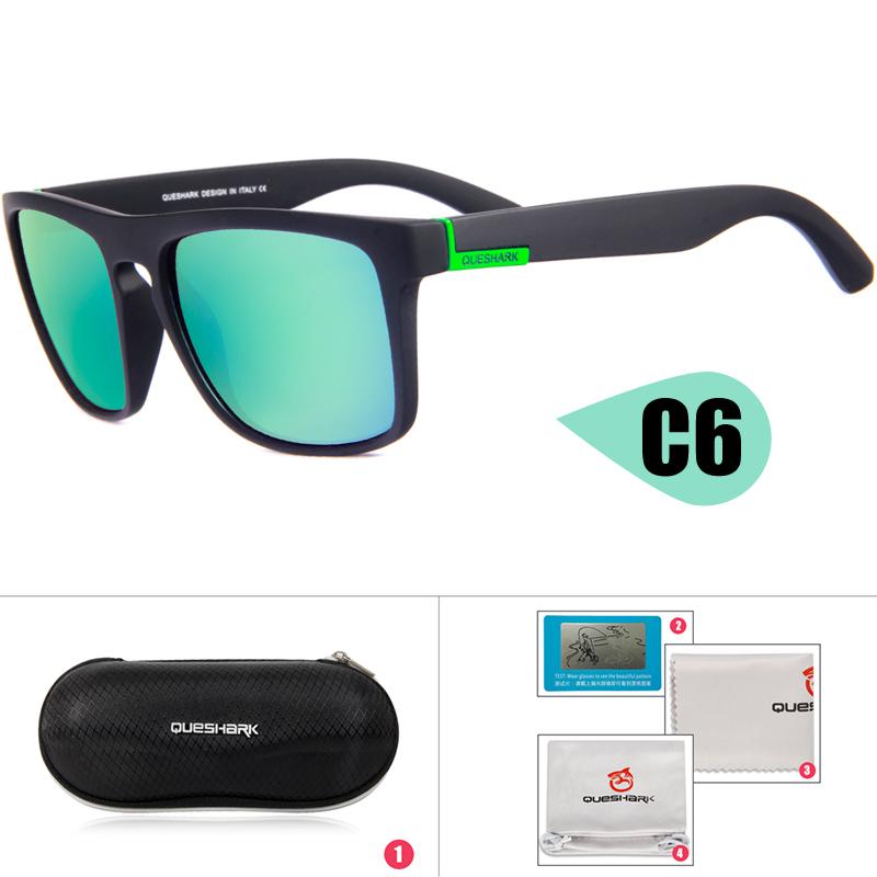 Queshark Поляризованные спортивные очки для бега, рыбалки, пешего туризма и велоспорта для мужчин и женщин