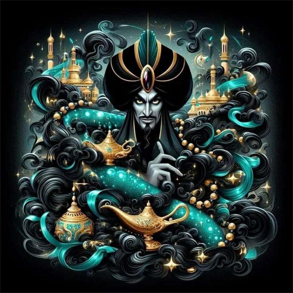 Disney Злодеи Узор Пазл Крест Печать Квадратное Искусство Алмазная Живопись 5d Стежок Мозаика Новая Коллекция Большой Размер Дети