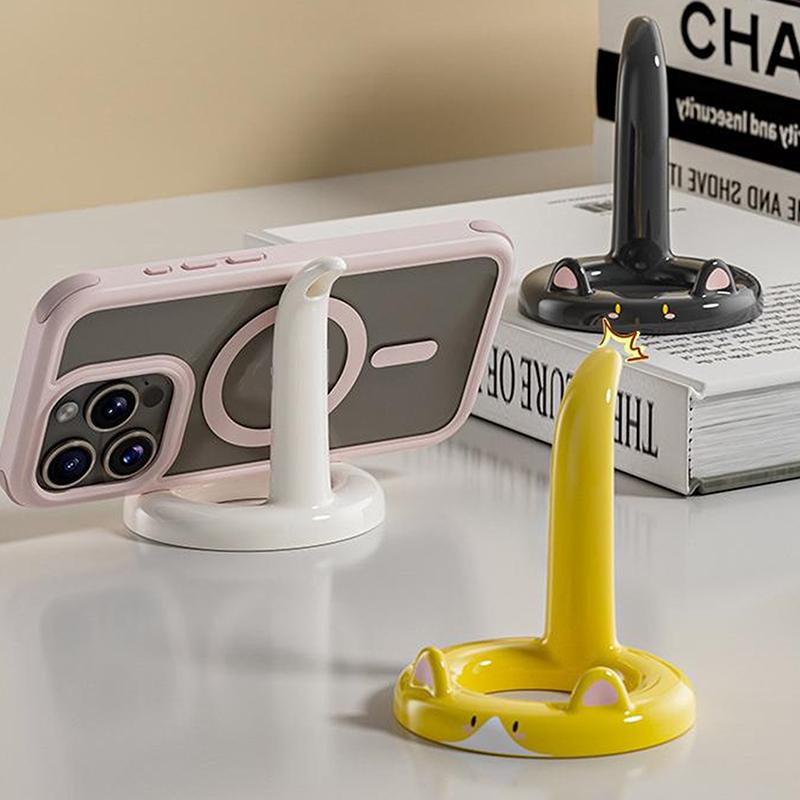 Мультяшная форма кошки Подставка для мобильного телефона Подставка для телефона Портативная Милая Красочная Ленивая Подставка для телефона Настольный держатель для сотового телефона