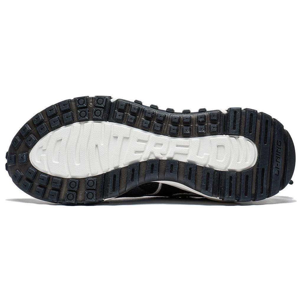 Li Ning CF Trail Series Star Track нескользящие износостойкие низкие спортивные повседневные туфли мужские кроссовки черные серые AGLT073-3