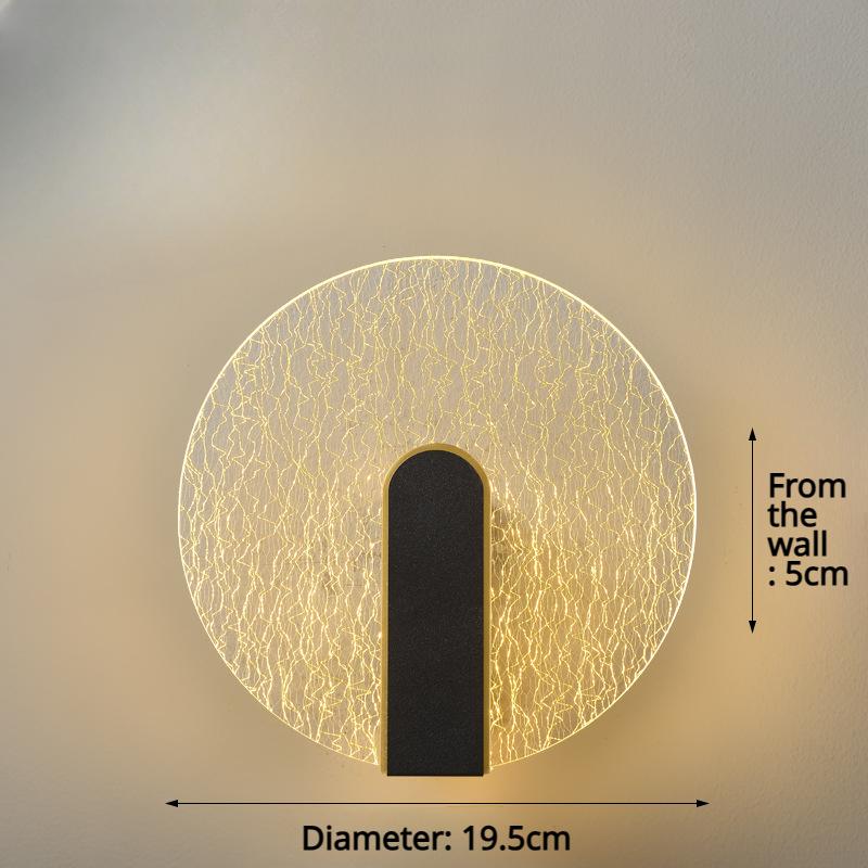 Легкий роскошный домашний настенный светильник, акриловый настенный светильник, круглый золотой светодиодный настенный светильник для гостиной, спальни, прикроватная лестница