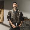 Jereno Pu Leather Jacket Men'S American Heavy Loose Casual Retro Locomotive Leather Jacket