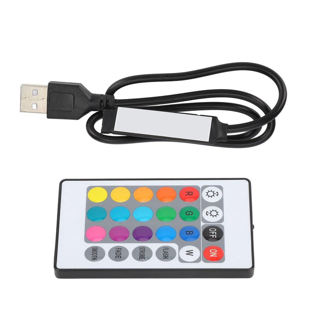 USB Bluetooth RGB Light Strip Controller with Remote Control for 4 Pin 5V LED Strip Lights
