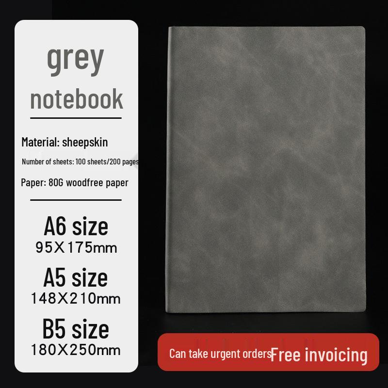 Блокнот A5 из мягкой овчины с петлей для ручки и персонализацией логотипа - Толстый журнал для деловых встреч