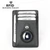 Genuine Leather Card Holder with Airtag Slot Men Airtag Card Holder Wallet Case Airt Tag Male Wallet with Airtag Holder