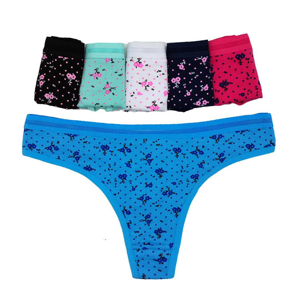 Сексуальные женские стринги, женское нижнее белье, хлопковые трусики, Танга с Т-образной спинкой, интимное белье для женщин, 6 шт.