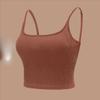 Women's Sports Underwear with Bra Pads Back Sling Sexy U-neck Thin Straps Yoga Tank Tops