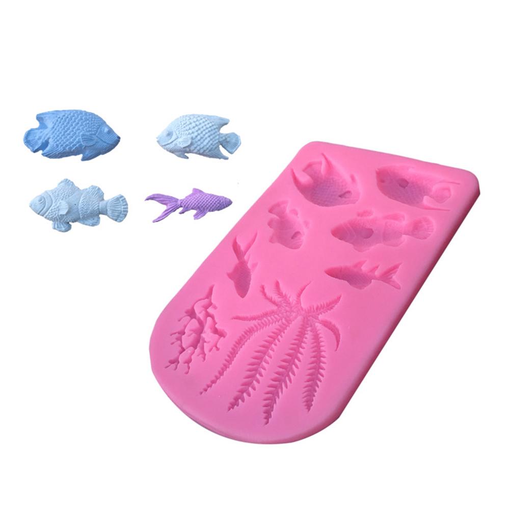 Ocean Fish Silicone Mold Fondant Cake Chocolate Decoration Sugarcraft DIY Mould