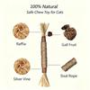 5 PCS Natural Silvervine Sticks for Cats, Raffia Matatabi Cat Chew Toys for Teeth Cleaning, Edible Dental Molar Sticks for Kitten Hairball Relief