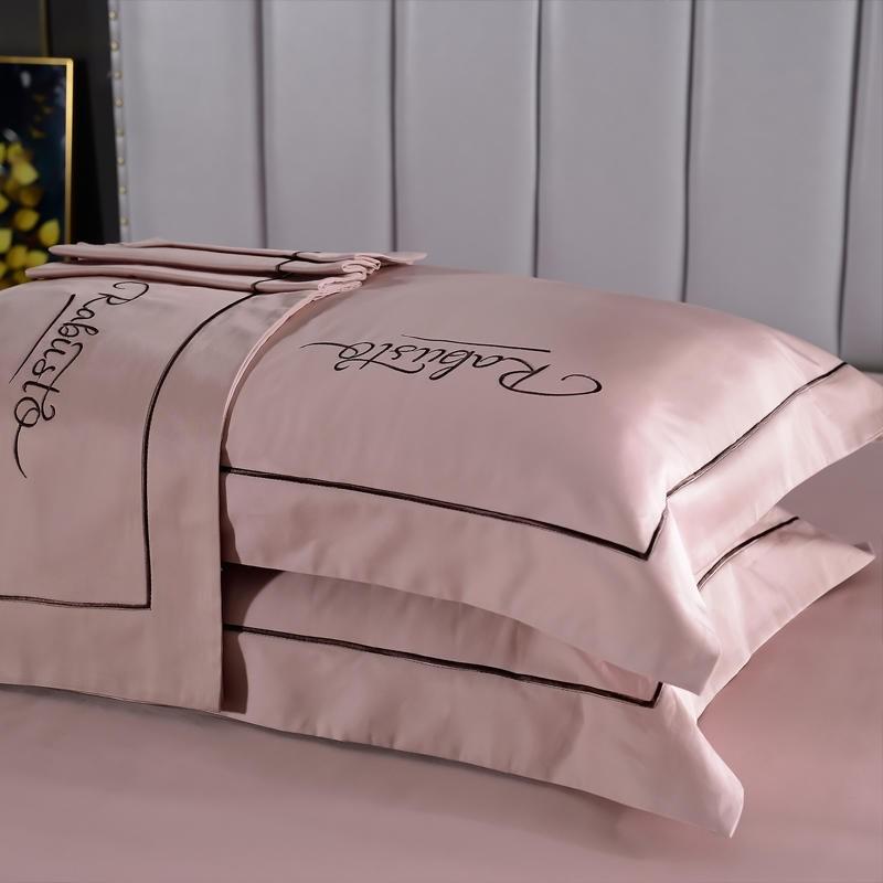 Premium 60s Cotton Pillowcases Set Of 2 Pure Color Long Staple 48x74cm OEKO-TEX Certified Soft Breathable Home