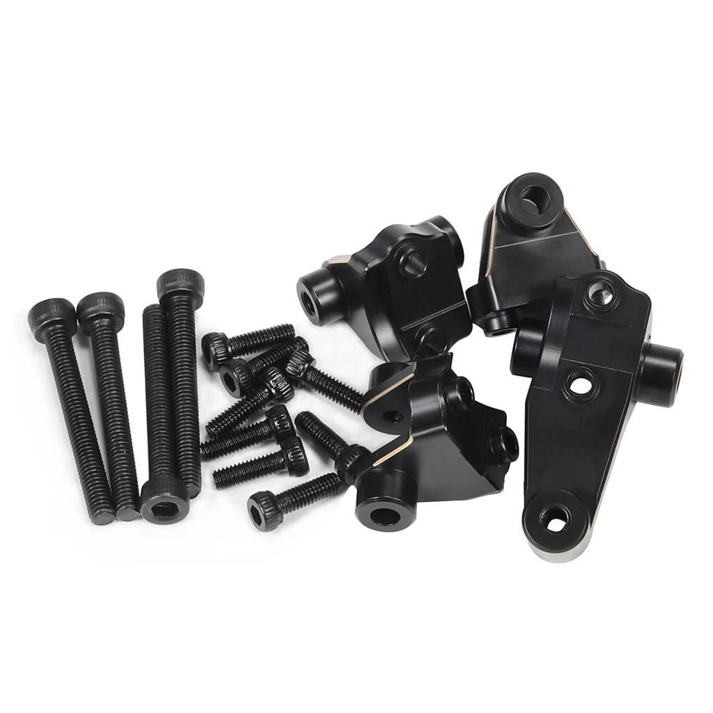 CNC Black Brass TRX4 Suspension Link Mounts Front Rear Axle Mounting Set for 1/10 RC Crawler TRX-4 Bronco Defender 8227 Upgrade