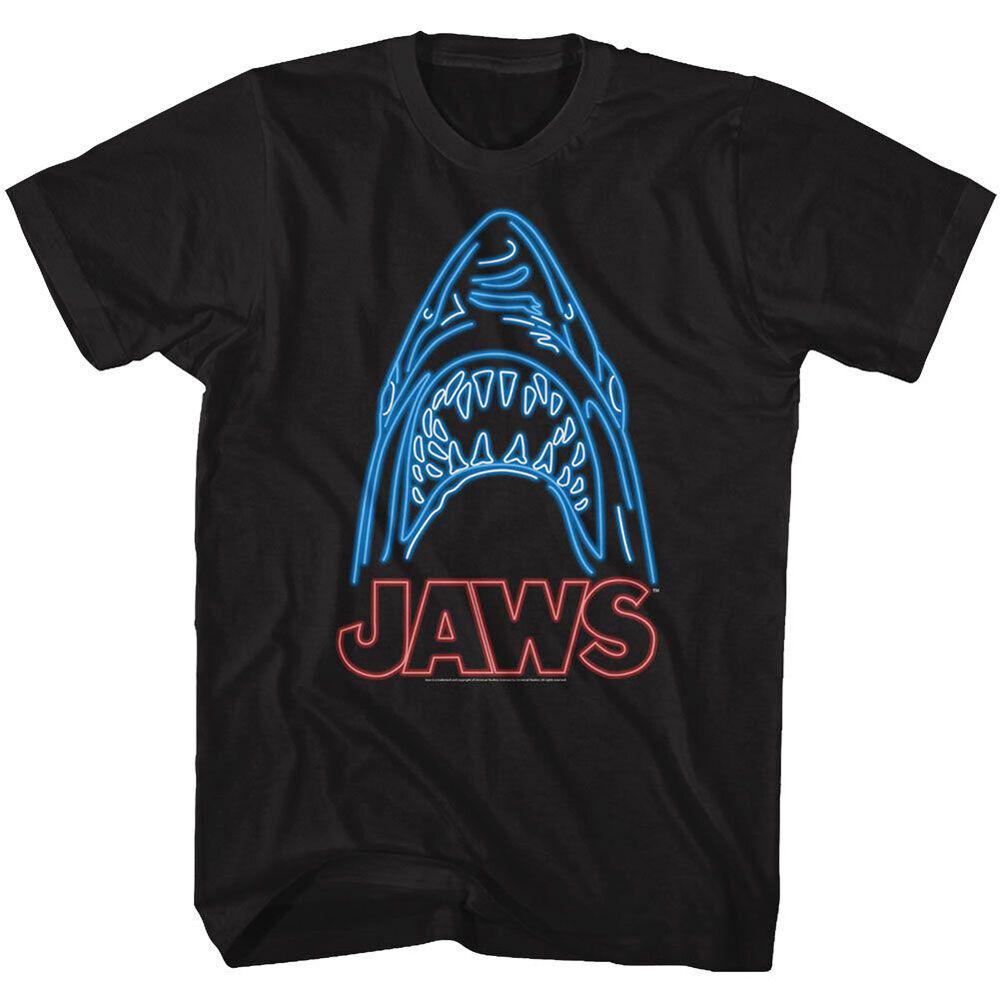 Неоновая футболка унисекс Jaws