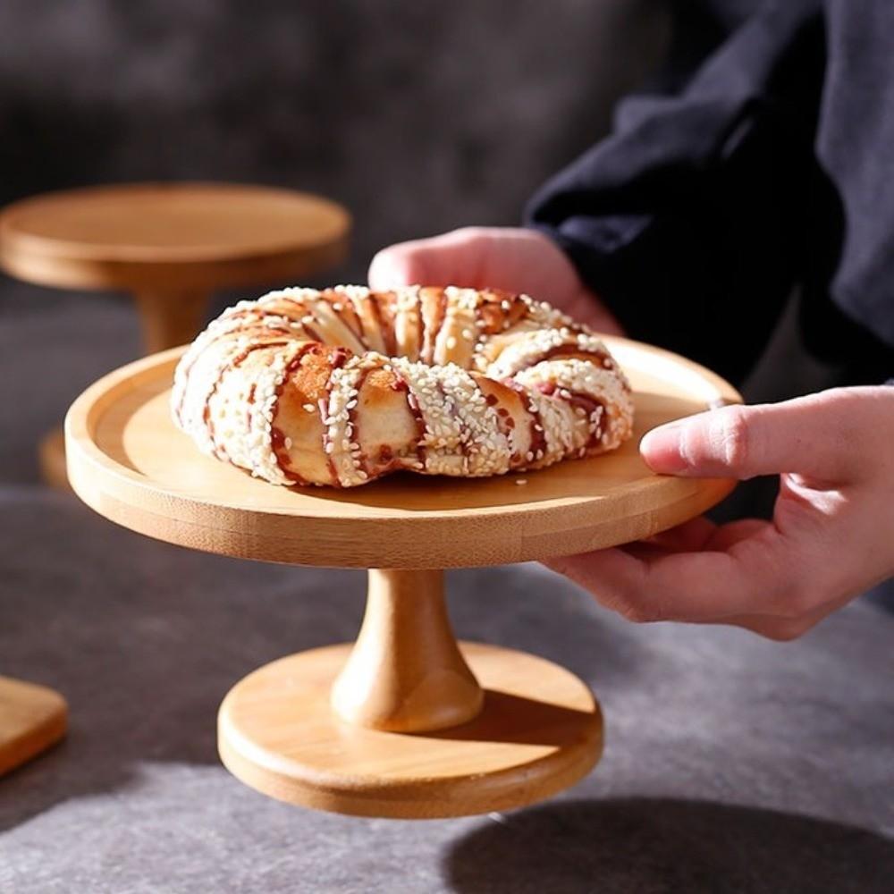 Винтажная тарелка для торта на высокой ножке, стеклянная крышка, подставка для демонстрации торта, деревянная подставка для торта, десертный стол