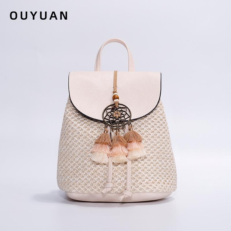 Пляжная соломенная сумка, летняя сумка с кисточками, тканая сумка, сумка через плечо, праздничный рюкзак для женщин