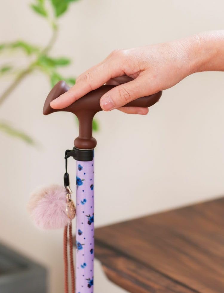 Телескопическая трость KISS MY LIFE с узором в виде цветка и точек, самостоятельная палочка для конфет (лаванда) (кмл130109б)