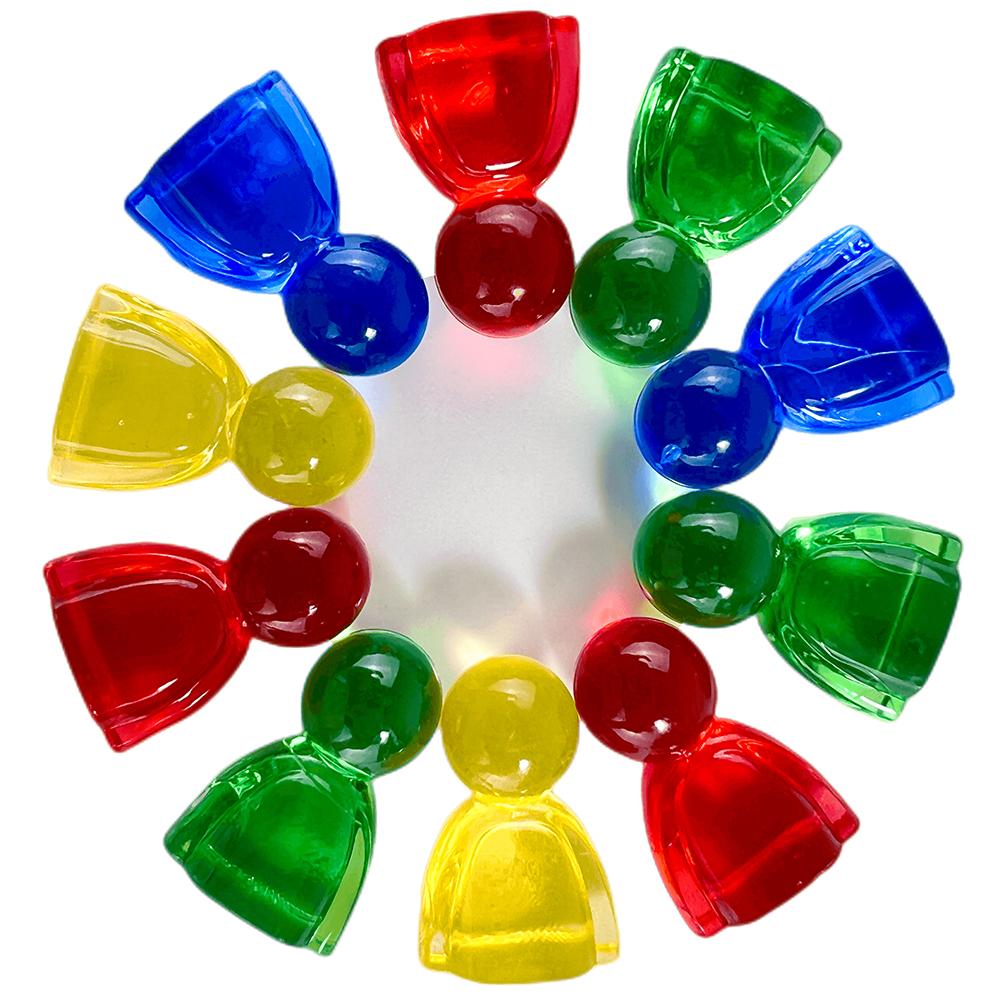 Акриловые игровые маркеры 10 шт. цветные прозрачные гуманоидные шахматные фигуры настольные игры аксессуары