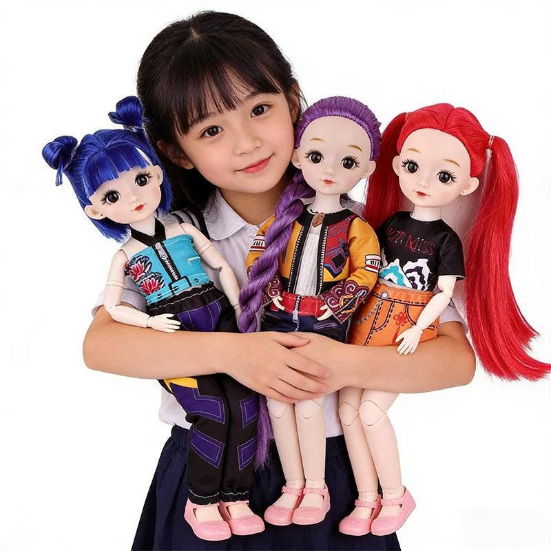2026 Горячая KPop кукла 3D Глаза Тематическая Песня Музыка Аниме Игрушки С подарочным набором 12 дюймов Цельное тело 15 суставов Деликатная кукла Игрушка для подарков