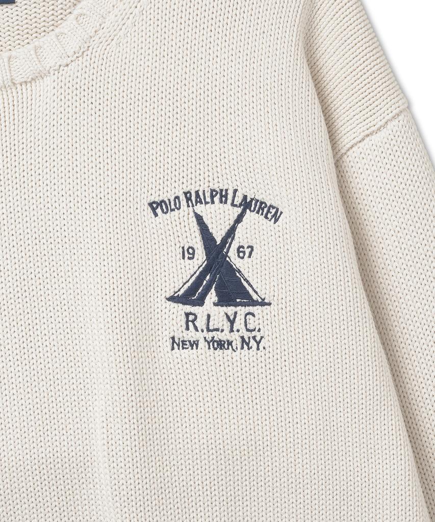 POLO RALPH LAUREN [Yacht Club] Cotton Long Sleeve Pullover - Natural 101