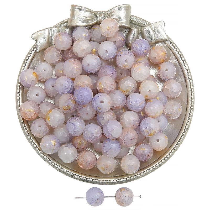 20 шт. 10 мм Необычные хрустальные стеклянные круглые бусины с потрескиванием для браслета и ожерелья DIY аксессуары для изготовления ювелирных изделий