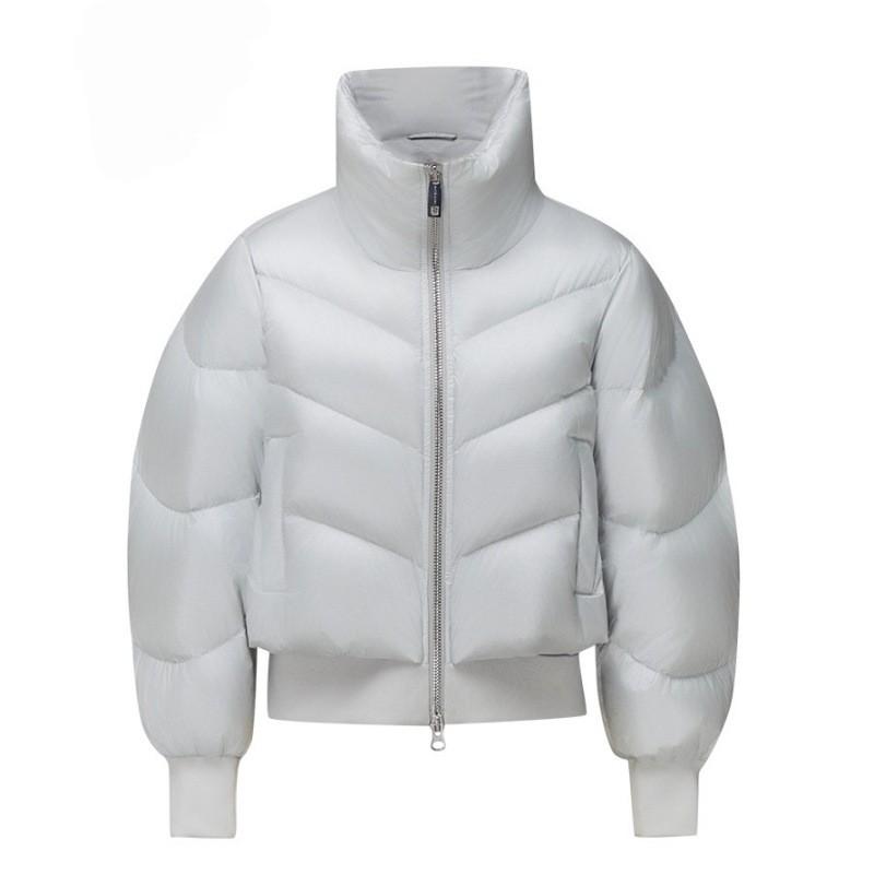 Womens Winter 2026 Short Puffer Jacket Warm Thick Stand Collar Urban Commuter Coat