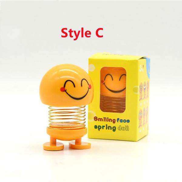 Новый забавный автомобильный стиль, качающаяся голова, украшение на приборную панель автомобиля, милое выражение, модный тренд, аксессуары для салона автомобиля, автомобильные игрушки для декора