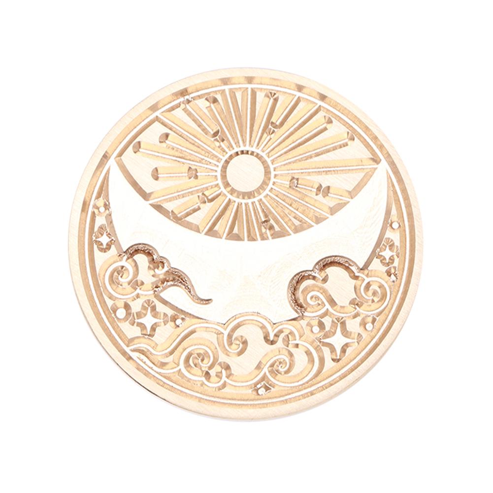 Ретро печать сургучный штамп с головками Солнца, Луны и звезд, круглые уплотнительные штампы, печать, огненный лак, печать, декор для скрапбукинга, инструменты «сделай сам»