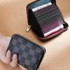 Держатель удостоверения личности и водительских прав с несколькими отделениями, вместительный кошелек для карт, компактный антиразмагничивающий кошелек для монет для женщин