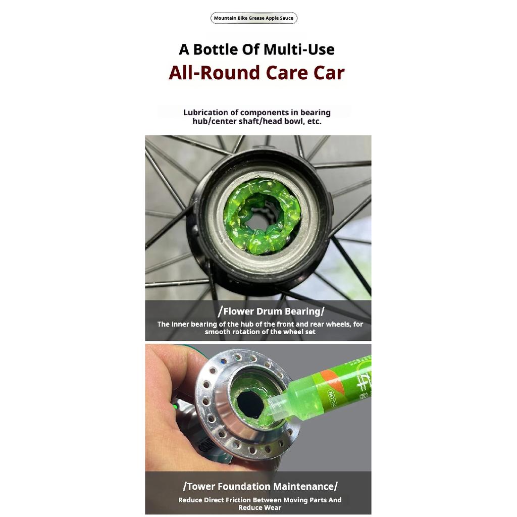 Premium Bike Grease 10g Motor Bearing Lubricating Grease Mid-axis Pedal Bowl Group Maintenance Lubricant for Mountain Road Bikes