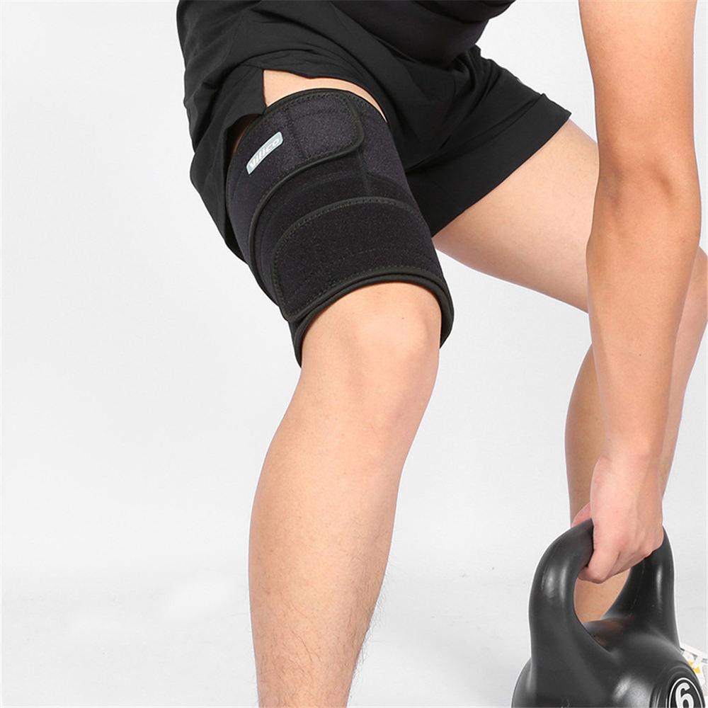 1 шт. Регулируемые наколенники, гетры, женские, мужские, для фитнеса, бега, эластичные, компрессионные, защита бедра, рукав для верхней части ноги, поддержка