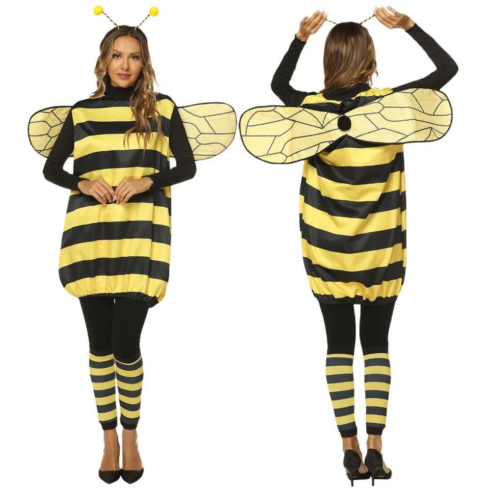 Leg Sleeves Halloween Bee Costumes with Wings Halloween Cosplay Ladybug Set European and American