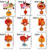 Cartoon Horse Year Decoration Exquisite DIY Spring Festival Pendants Traditional Blessing Lucky Character Pendant
