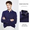 Langdeng 2025 Autumn New Long-sleeved Polo Shirt with Thousand Bird Grid Collar Top T-shirt