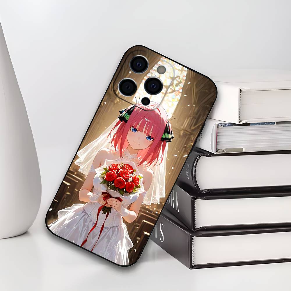 Чехол для телефона с персонажем Аниме N-Нино Н-Накано Для iPhone 17,16,15,14,13,12,11 Plus,Pro Max,XS,Мягкий силиконовый черный чехол