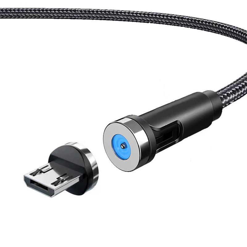 Вращающийся на 540° магнитный кабель для быстрой зарядки для устройств Apple и Type-C