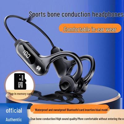 Новые Стерео Bluetooth 5.3 Спортивные Наушники с Костной Проводимостью и Слот для Карты - Совместимы с Устройствами Android и Apple.