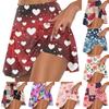 Women's Fashion Valentine's Day Printed Casual Sports Fitness Running Yoga Tennis Skirt Pleated Short Skirt Shorts Half Skirt