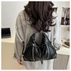 Retro Large Capacity Soft Leather Tote Bag With Knot Casual Double Shoulder Bag Trendy Sle Women'S Handbag
