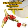 Brass Y 3 Way Shut Off Ball Valve with 8mm 10mm Hose Barb Connector for Water Air Control System Leakproof Design