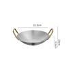 Stainless Steel Seafood Rice Pot Home Cooking Paella Pan Picnic Snack Plates Cookware Saucepan Dry Pots with Handle for Kitchen