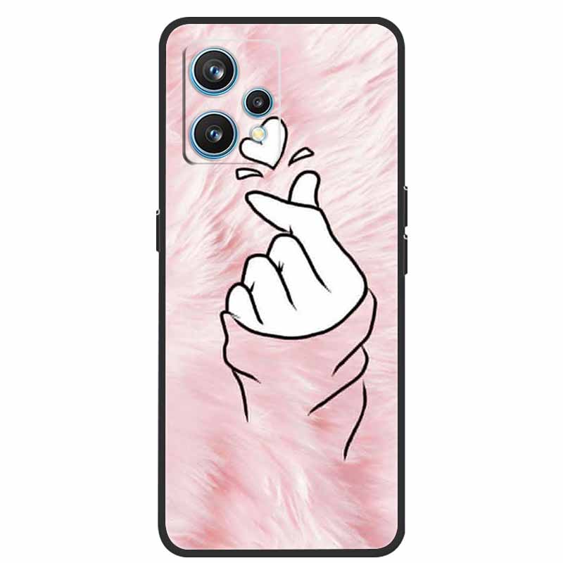 Чехол для Realme 9 RMX3521 Ударопрочный Мягкий силикон ТПУ Задняя крышка Для телефона Realme9 4G Чехлы Realme 9 6,4 дюйма Милый мультяшный чехол-сумка